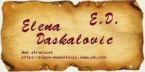 Elena Daskalović vizit kartica